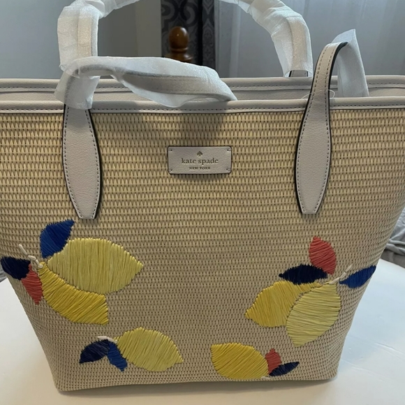 New kate spade lemon zest bag